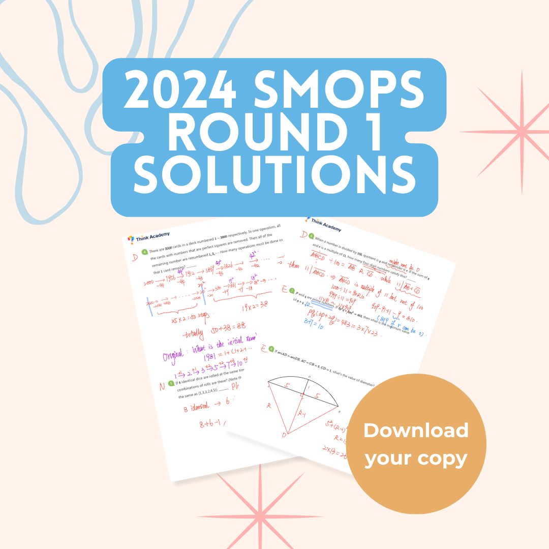 2024 SMOPS Round 1 Questions and Solutions Exclusive Download